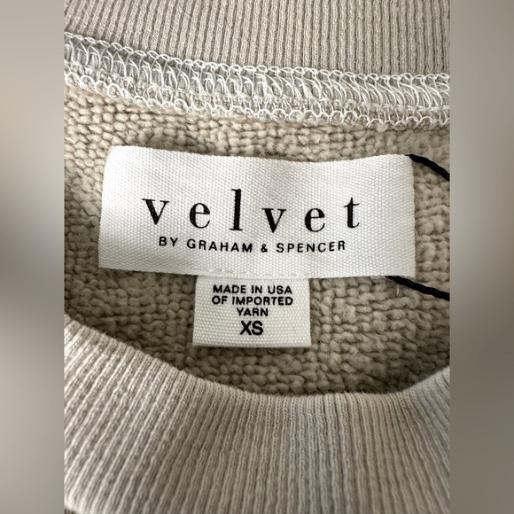 Velvet by Graham & Spencer Jensen Sweatshirt Beige Mini Dress Size XS - Picture 10 of 13